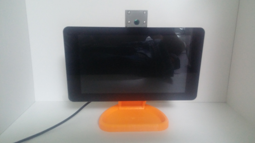 PiMac - Raspberry Pi 7 Inch Touch Screen Stand (with Camera) 3D Print 261088
