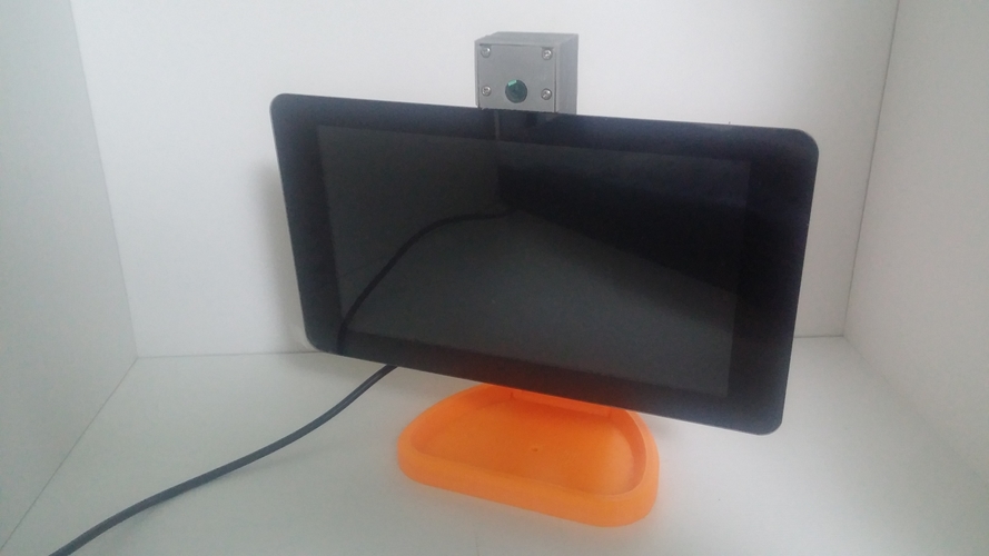 PiMac - Raspberry Pi 7 Inch Touch Screen Stand (with Camera) 3D Print 261092