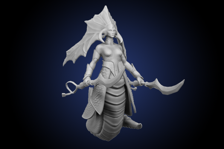 Dota 2 Fanart Naga Siren 3D print model