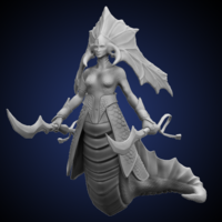Dota 2 Fanart Naga Siren 3D print model - Thumbnail 2