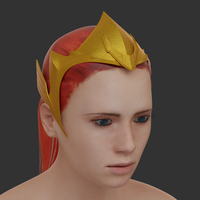 Small Mera crown from Justice Leagues 3D Printing 261243