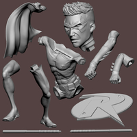 Robin Tim Drake model for 3d Print - Thumbnail 7