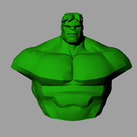 Small Hulk Bust 3D Printing 26134