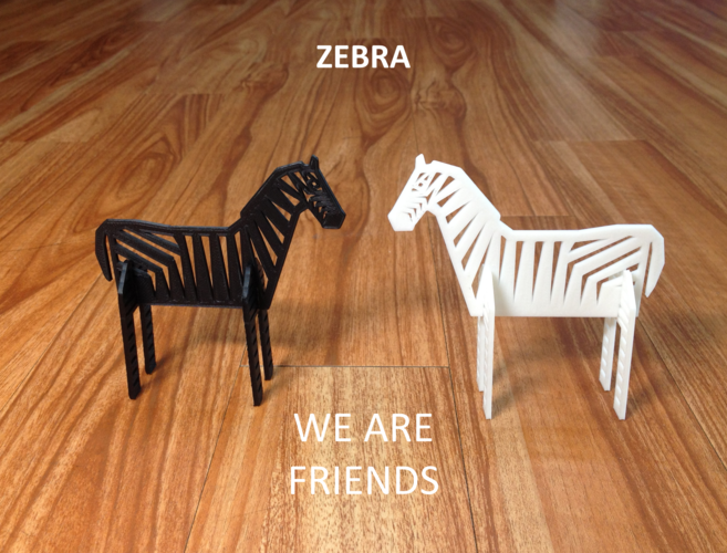 Simple Animals 8 - Zebra 3D Print 26140