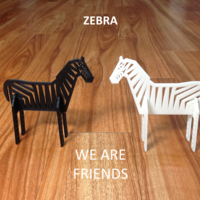 Small Simple Animals 8 - Zebra 3D Printing 26140