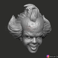 Penny Wise Mask - IT chapter Two 3D print model - Thumbnail 12