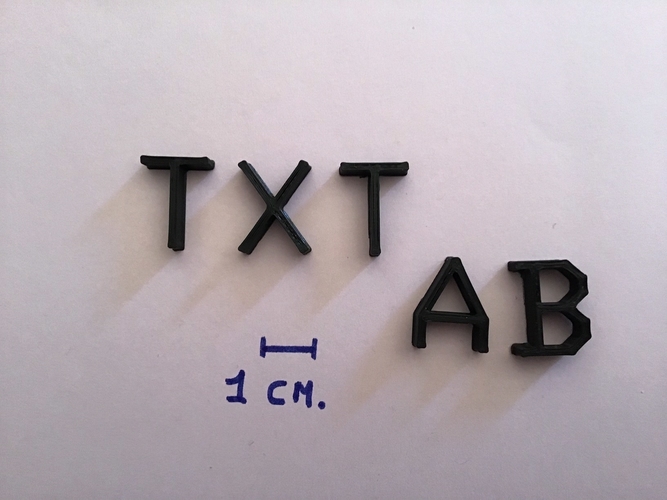 3D Printed TXT Uppercase 3D Letters STL File By 3dletters Pinshape