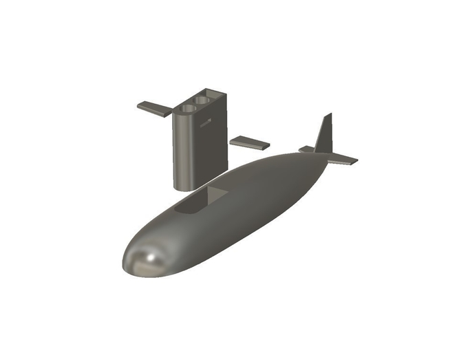 Desktop Floating Submarine pen holder 3D Print 261600