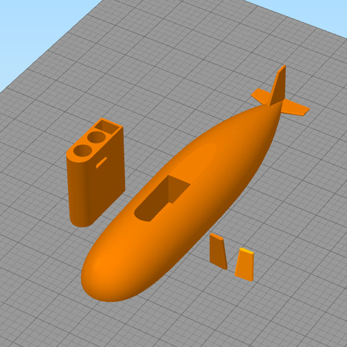 Desktop Floating Submarine pen holder 3D Print 261602