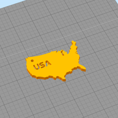 USA keychain  3D Print 261605