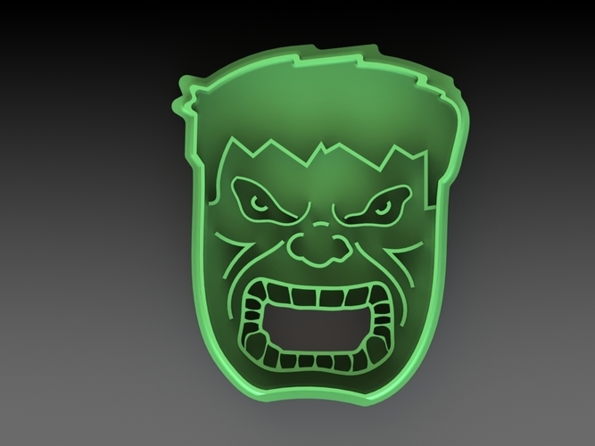 Cookie cutter Hulk-100  (Free) 3D Print 261693