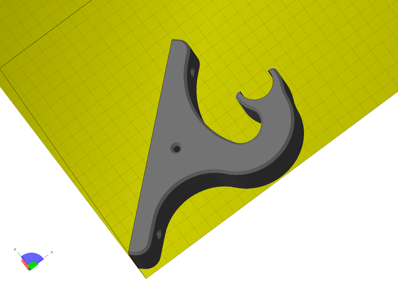 Closet rod bracket for 45 angle wall