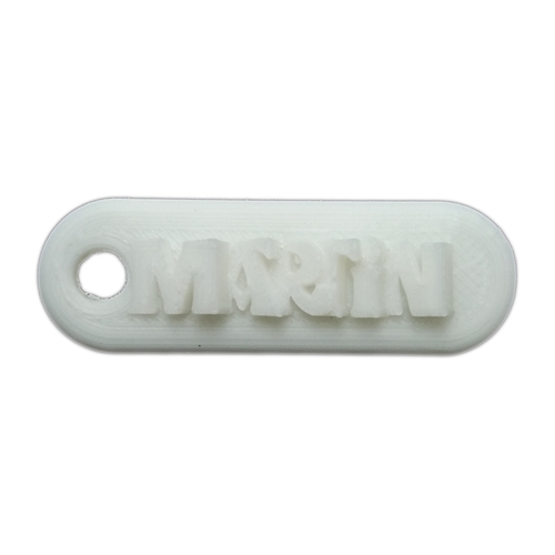 MARTIN Personalized keychain embossed letters 3D Print 261745