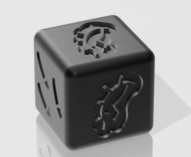 Zombie dices game - Dice "easy" 3D Print 261802