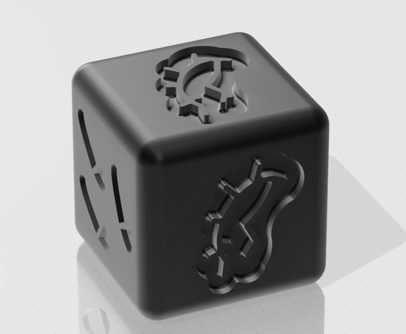 Zombie dices game - Dice "middle"