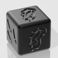 Small Zombie dices game - Dice "middle" 3D Printing 261803