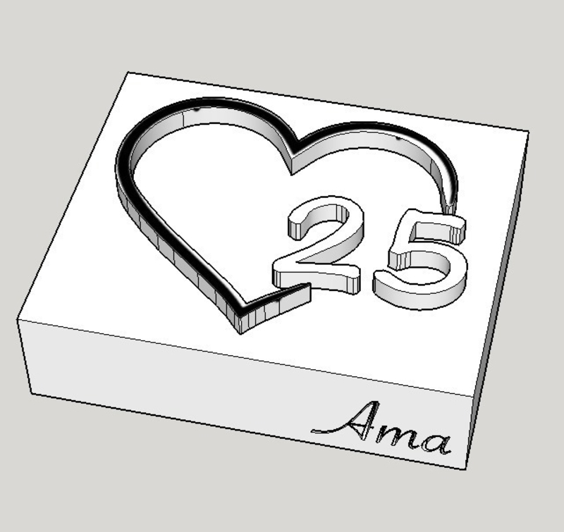 Silver Wedding Soapstamp