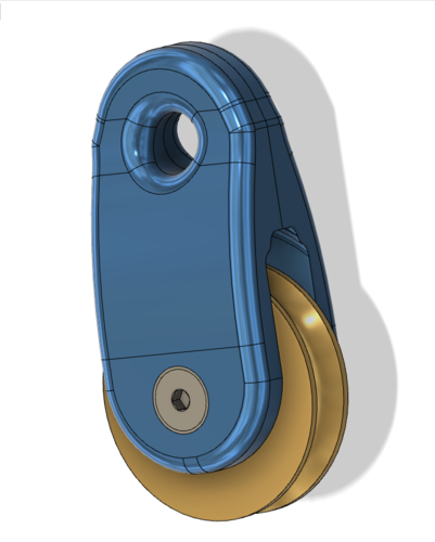 Wheel Swivel Pulley Block 3D Print 261888