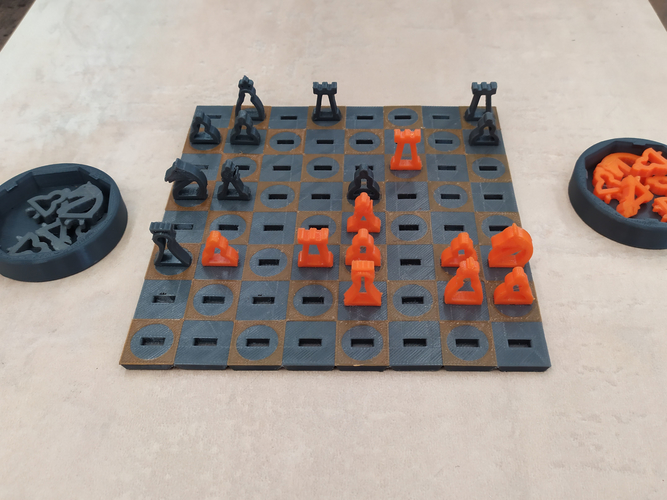Foldable Chess Set Easy to Transport 3D Print 261994