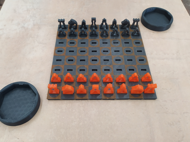 Foldable Chess Set Easy to Transport 3D Print 261995