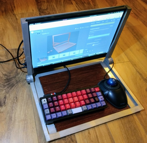 fold-up tray for mini pc, monitor and keyboard 3D Print 262026
