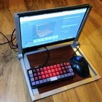 fold-up tray for mini pc, monitor and keyboard - Thumbnail 4
