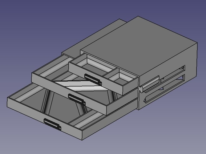 Ender 3 pro triple drawer easy mount 3D Print 262041