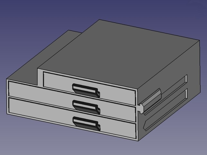 Ender 3 pro triple drawer easy mount 3D Print 262042