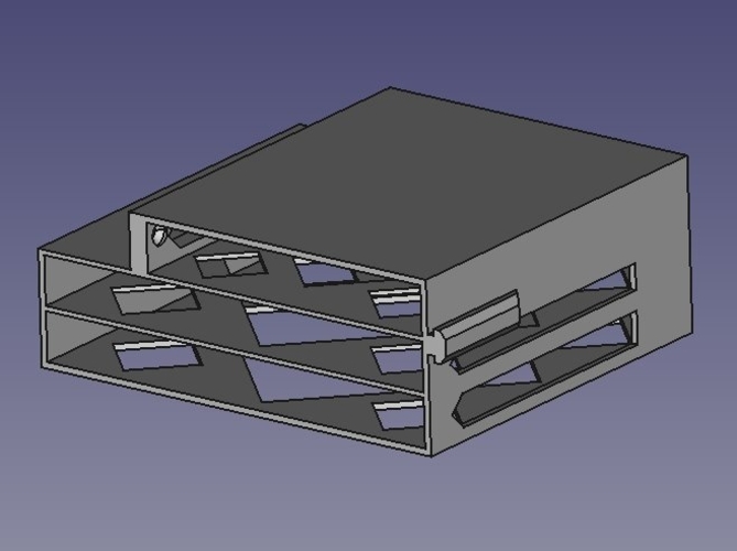 Ender 3 pro triple drawer easy mount 3D Print 262044