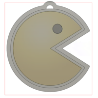 Pac-Man Keychain - Thumbnail 1