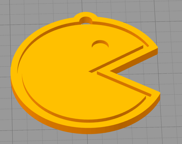 Pac-Man Keychain 3D Print 262074