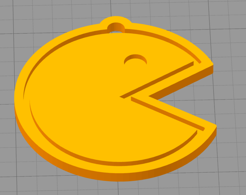 Pac-Man Keychain