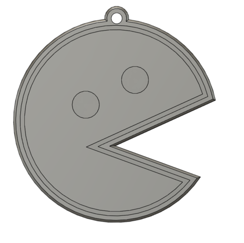 Pac-Man MEME Keychain 3D Print 262075
