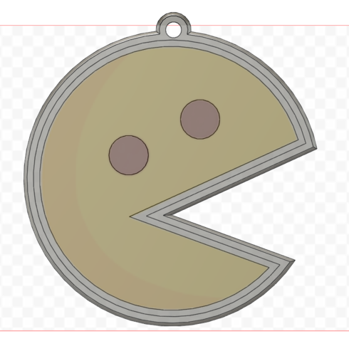 Pac-Man MEME Keychain 3D Print 262076