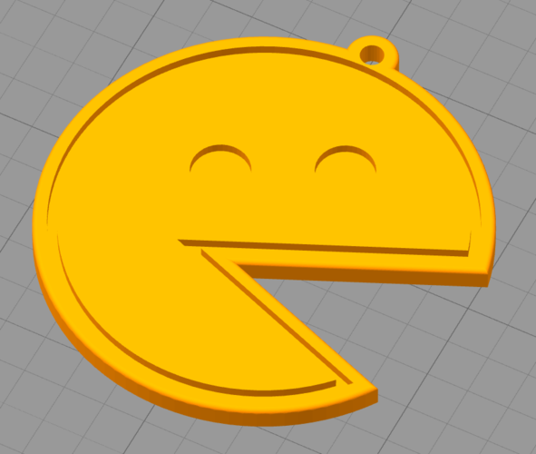 Pac-Man MEME Keychain 3D Print 262077