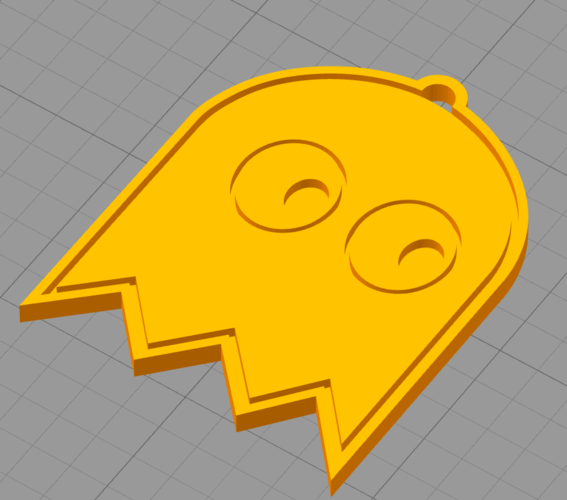 Pac-Man GHOST Keychain