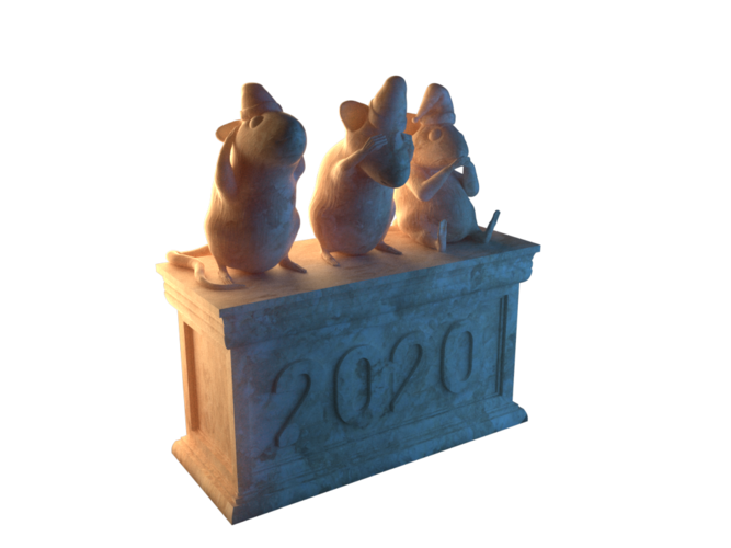 Three mouse souvenir 3D print model 3D Print 262082