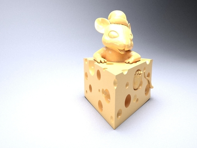 Mouse in cheese 3D print model 3D Print 262096