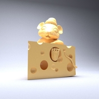 Small Mouse in cheese 3D print model 3D Printing 262098