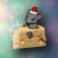 Mouse in cheese 3D print model - Thumbnail 6