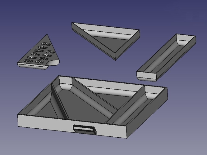 Ender 3 pro triple drawer easy mount 3D Print 262142