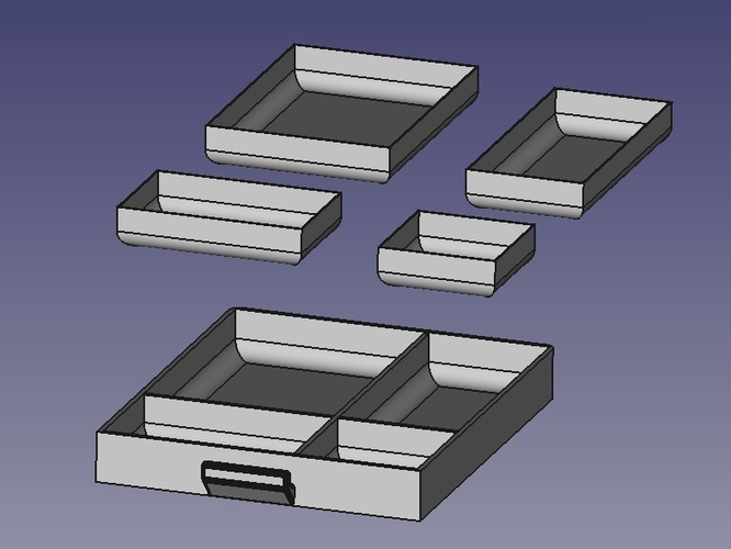 Ender 3 pro triple drawer easy mount 3D Print 262145