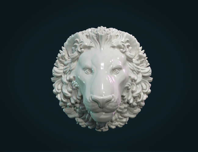 Lion Head 3D Print 262231