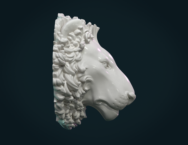 Lion Head 3D Print 262233