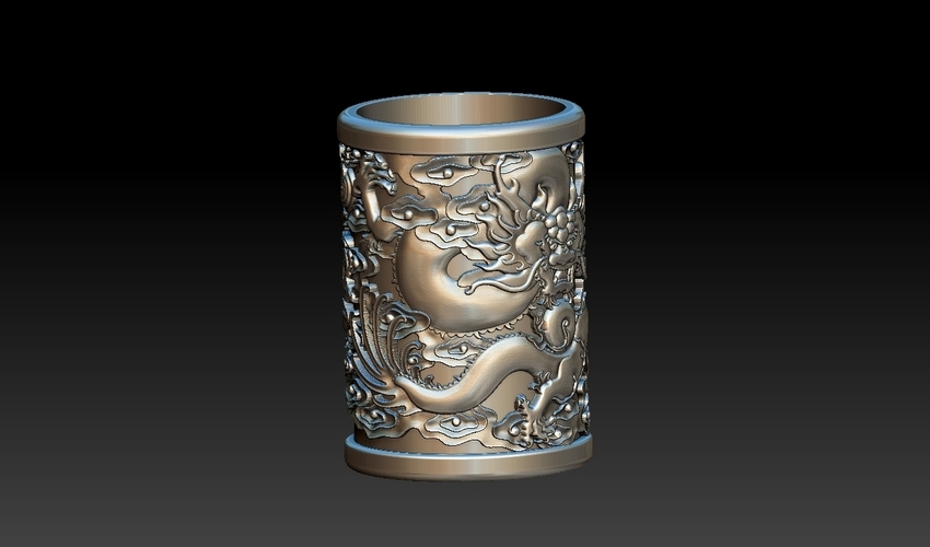 Chinese style - dragon pen holder 1 3D Print 262252