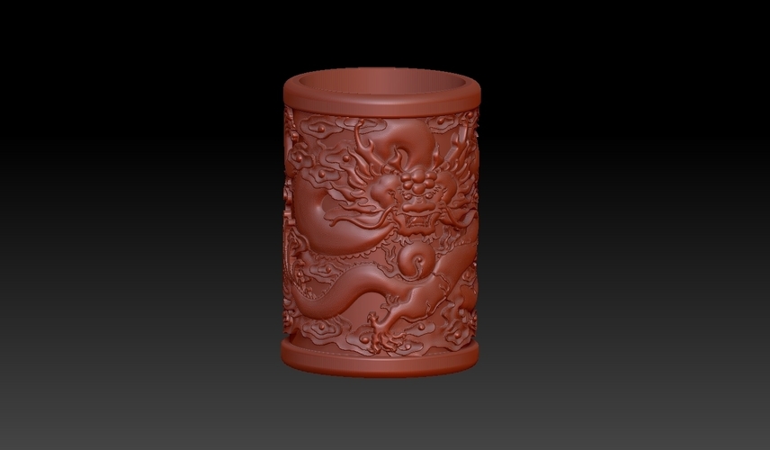 Chinese style - dragon pen holder 1 3D Print 262253