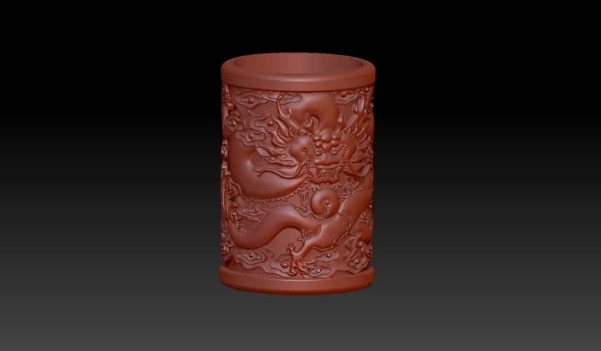 Chinese style - dragon pen holder 1