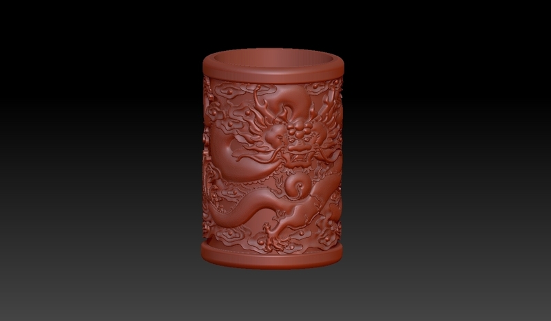 Chinese style - dragon pen holder 1
