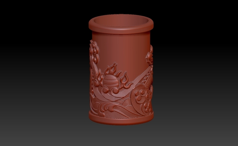 Chinese style - dragon pen holder 2 3D Print 262254