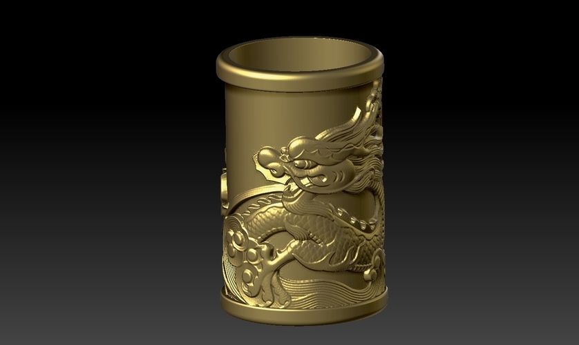 Chinese style - dragon pen holder 2 3D Print 262256